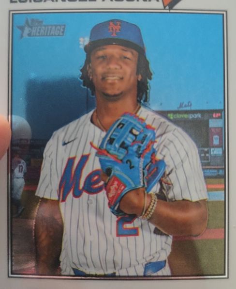 2026 Topps Heritage Chrome #132 Luisangel Acuna — front