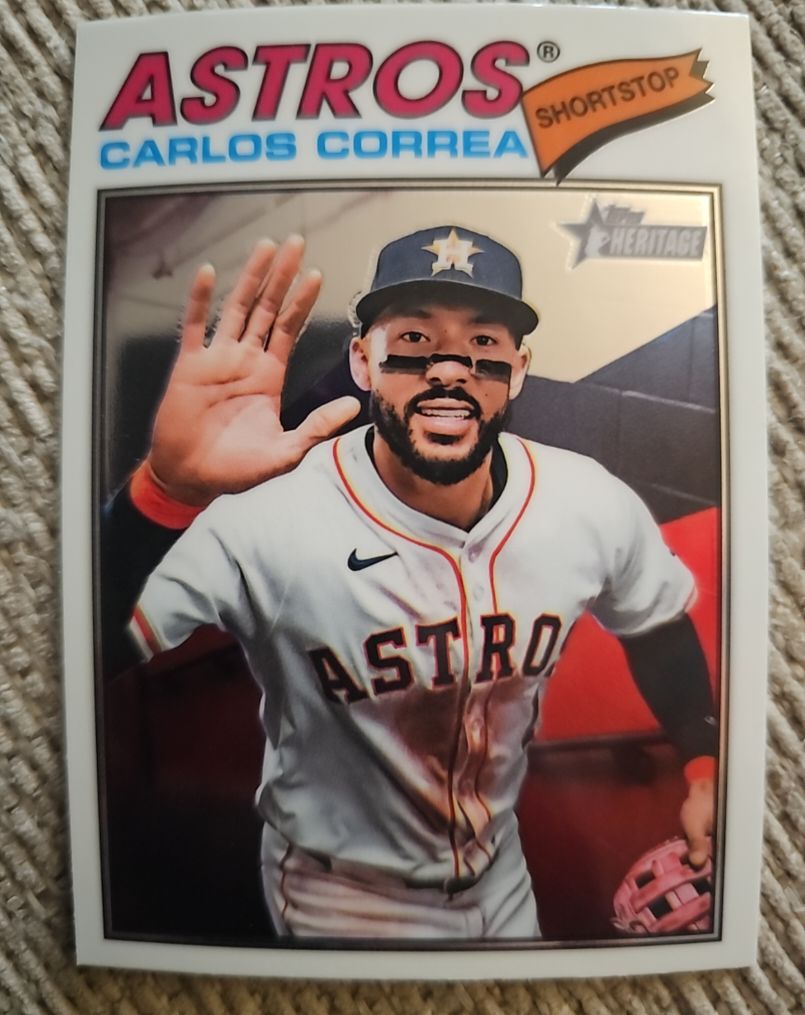 2026 Topps Heritage #154 Carlos Correa — front