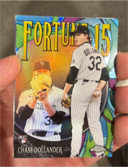 2025 Topps Chrome Update Fortune 15 #F15-21 Chase Dollander — front