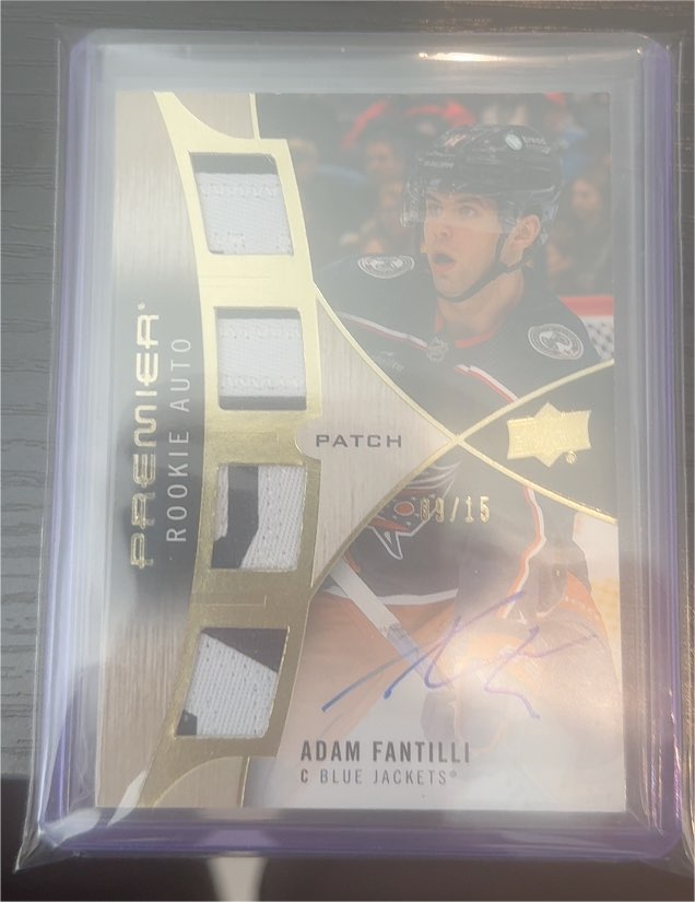 2023-24 Upper Deck Premier Rookie Auto Patch #PFP-AF Adam Fantilli — front