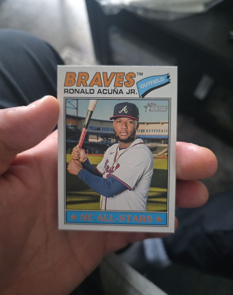 2026 Topps Heritage #55 Ronald Acuna Jr. Atlanta Braves NL All-Stars — front
