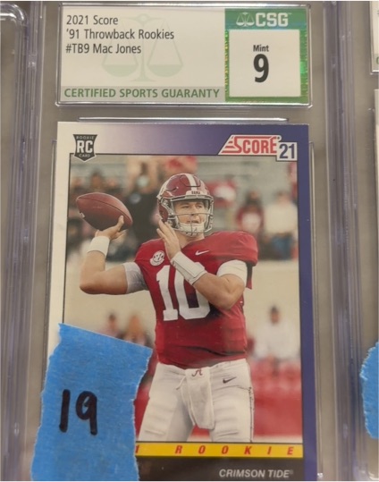 2021 Score '91 Throwback Rookies #TB9 Mac Jones — front