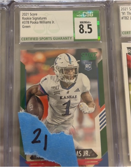 2021 Panini Score #378 Pooka Williams Jr. — front