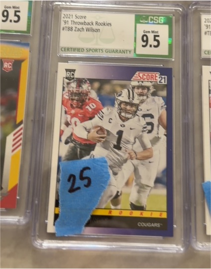 2021 Score #TB8 '91 Throwback Rookies Zach Wilson — front