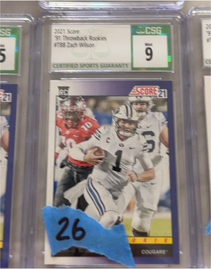 2021 Score '91 Throwback Rookies #TB8 Zach Wilson — front