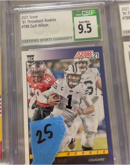 2021 Score '91 Throwback Rookies #TB8 Zach Wilson — front