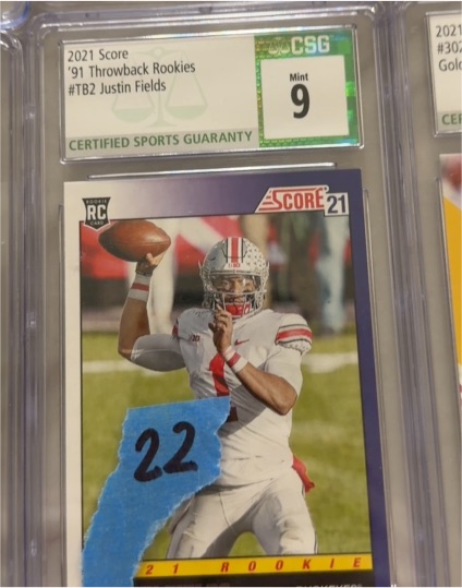 2021 Panini Score '91 Throwback Rookies #TB2 Justin Fields — front