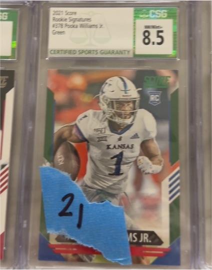2021 Panini Score #378 Pooka Williams Jr. — front