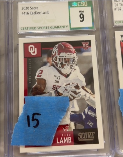 2020 Score #416 CeeDee Lamb — front