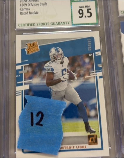 2020 Donruss #309 D'Andre Swift Rated Rookie Canvas — front