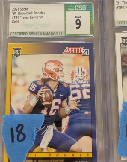 2021 Panini Score 1991 Throwback Rookies #TB1 Trevor Lawrence — front
