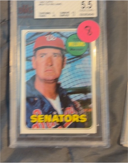 1969 Topps #650 Ted Williams Washington Senators — front