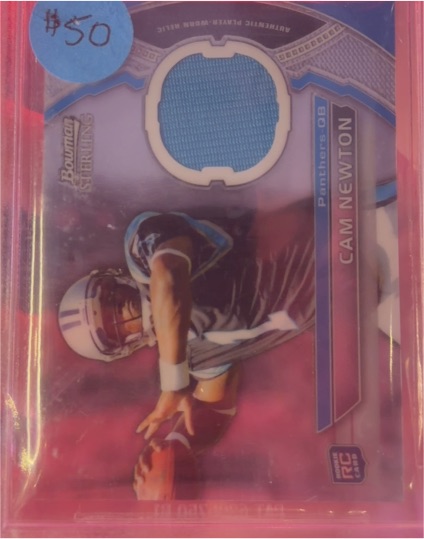 2011 Bowman Sterling #BSR-CN Cam Newton Rookie Jersey Relic — front