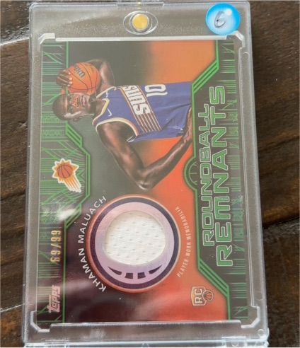 2025-26 Topps #RRR-KM Khaman Maluach Rookie Roundball Remnants — front