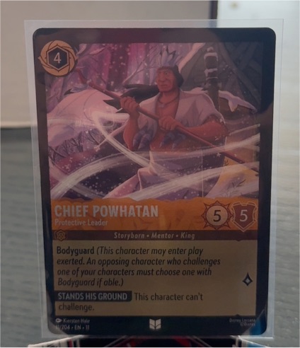 Disney Lorcana Chapter 11 Winterspell #11 Chief Powhatan Protective Leader — front