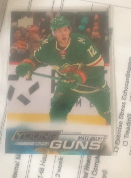 2022-23 Upper Deck Series 1 #201 Matt Boldy Young Guns Rookie — front