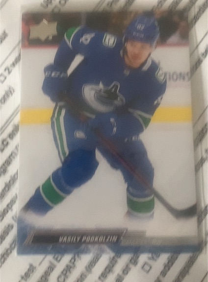 2022-23 Upper Deck #180 Vasily Podkolzin — front