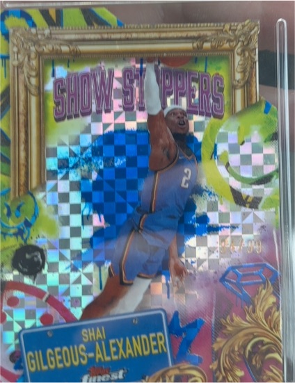 2024-25 Topps Finest #S-7 Shai Gilgeous-Alexander Show Stoppers X-Fractor — front