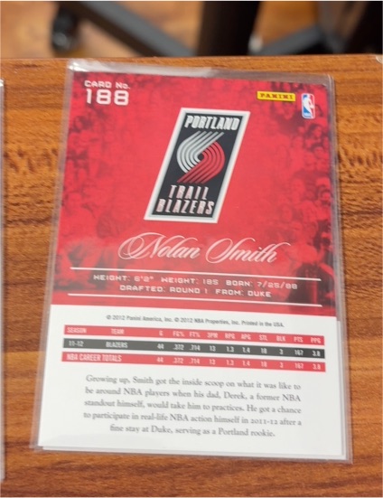2012 Panini #188 Nolan Smith — front