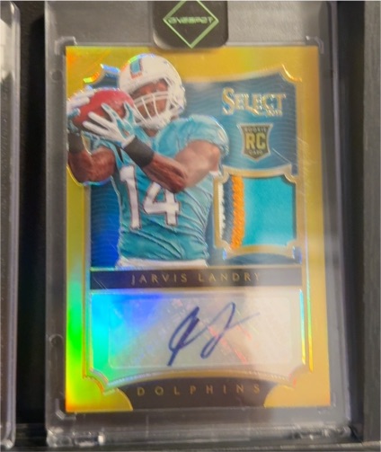 2014 Panini Select #202 Jarvis Landry Rookie Patch Auto — front