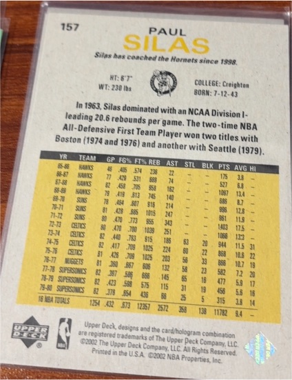 2002-03 Upper Deck Generations #157 Paul Silas — front