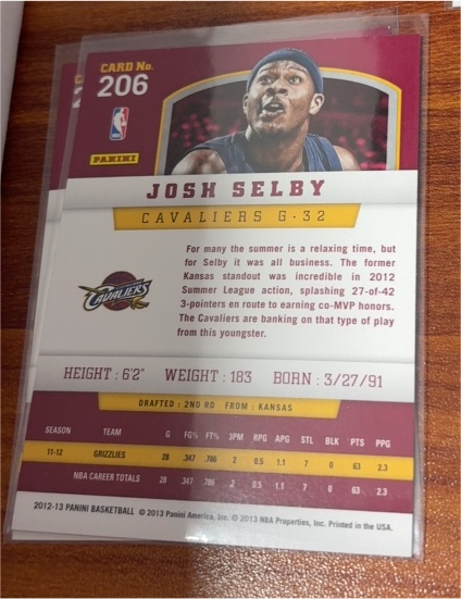 2012-13 Panini #206 Josh Selby — front