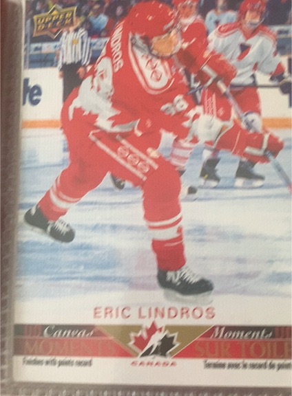 2021-22 Upper Deck Tim Hortons Team Canada Canvas Moments #CM-14 Eric Lindros — front