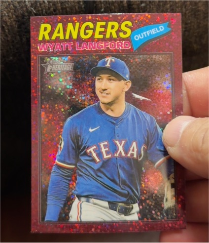 2026 Topps Heritage #340 Wyatt Langford — front