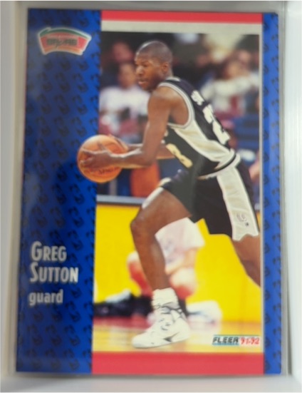 1991-92 Fleer #356 Greg Sutton — front