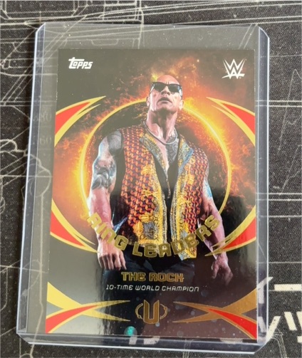 2025 Topps Universe WWE #RL-7 The Rock Ring Leaders — front