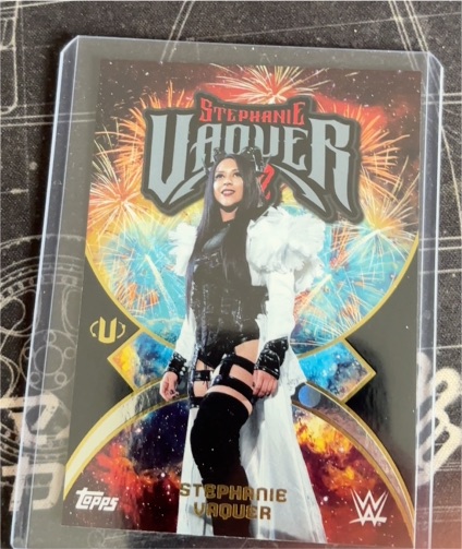 2025 Topps Universe WWE Namesakes Galaxy #NMS-36 Stephanie Vaquer — front