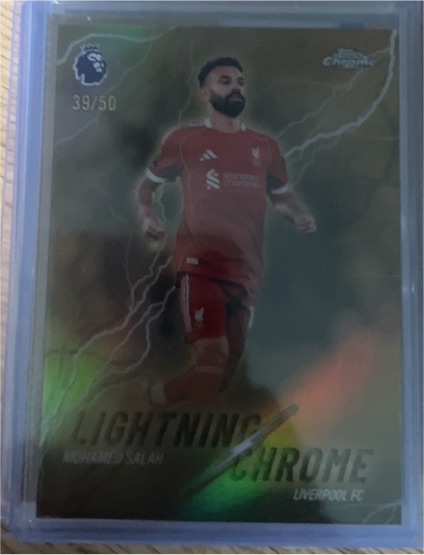 2025-26 Topps Chrome Premier League Lightning Chrome #LC-5 Mohamed Salah — front