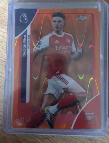 2026 Topps Chrome Premier League #14 Declan Rice — front
