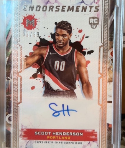 2024 Topps Endorsements #/99 Scoot Henderson — front