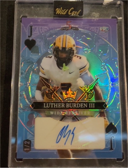 2024 Wild Card 5 Card Draw Stacked Deck #10 Spades Luther Burden III — front