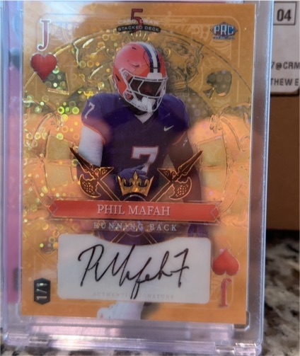 2024 Wild Card 5 Card Draw Stacked Deck #SDHH-PMA Phil Mafah — front