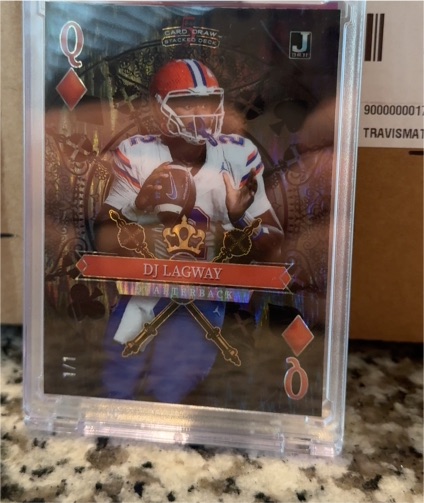 2024 Wild Card 5 Card Draw Stacked Deck DJ Lagway Quarterback — front