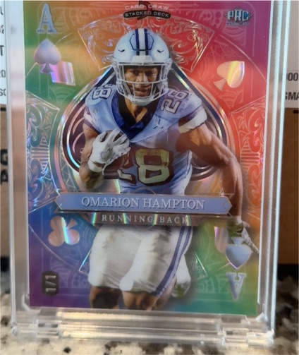 2024 Wild Card Stacked Deck #SD-OH Omarion Hampton — front