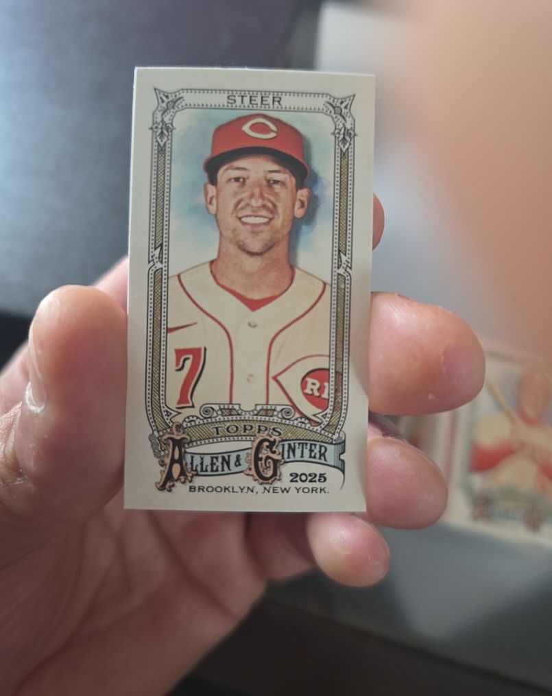 2025 Topps Allen & Ginter #186 Spencer Steer — front