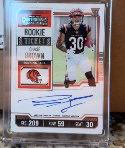 2023 Panini Contenders Rookie Ticket #105 Chase Brown — front