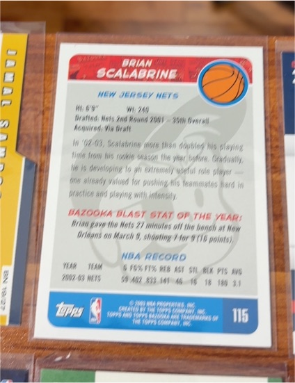 2003-04 Topps Bazooka #115 Brian Scalabrine — front