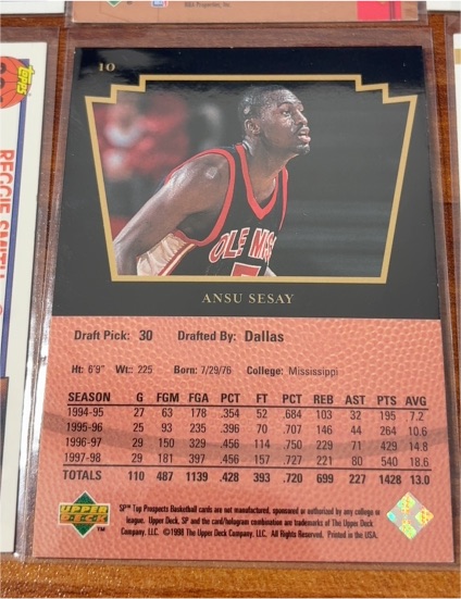 1998 Upper Deck SP Top Prospects #10 Ansu Sesay — front