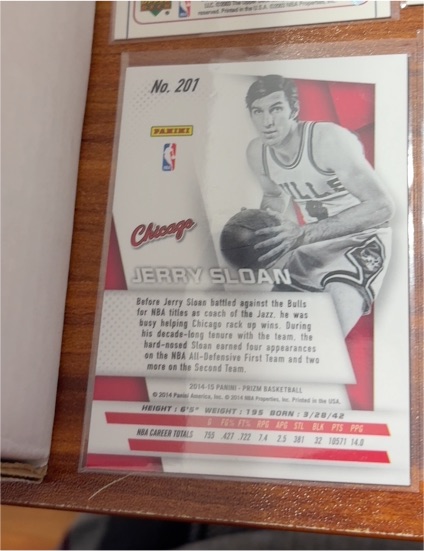 2014-15 Panini Prizm #201 Jerry Sloan — front