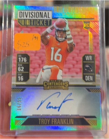2024 Panini Contenders #113 Troy Franklin Rookie Ticket Divisional Ticket — front