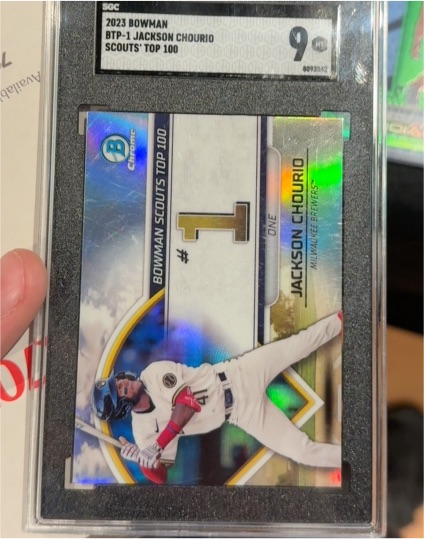 2023 Bowman Chrome #BTP-1 Jackson Chourio Scouts Top 100 — front