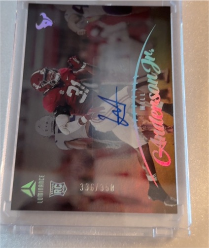 2023 Panini Luminance #110 Will Anderson Jr Rookie Auto — front