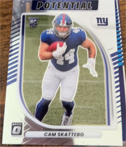 2025 Panini Donruss Optic #8 Cam Skattebo Rookie Hidden Potential — front