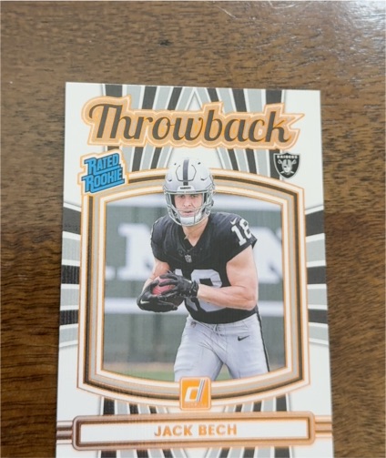2025 Panini Donruss #47 Rated Rookie Throwback Jack Bech — front