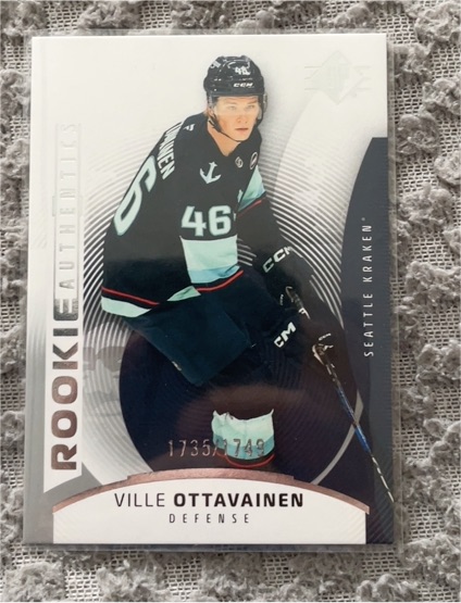 2025-26 Upper Deck SP Rookie Authentics Blue #105 Ville Ottavainen — front