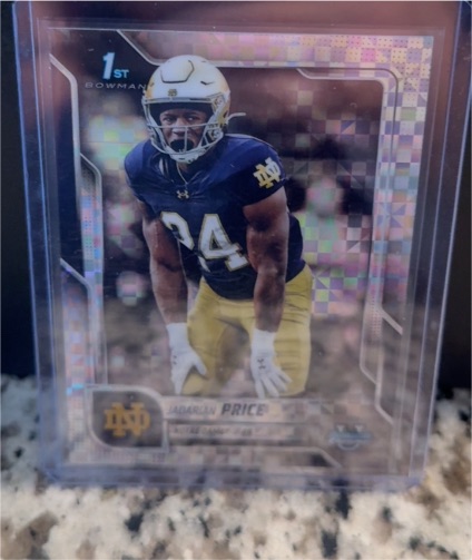 2025 Bowman University Chrome #117 Jadarian Price — front